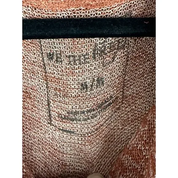 We The Free 'Beatnik Hacci' Long Sleeve Cowl Neck Orange Pullover Sweater Size M - Picture 3 of 7